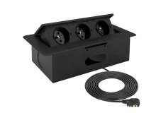 Výklopná zásuvka BOX 3 x 230V s 3m kabelem