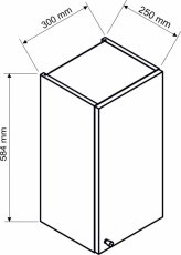Koupelnová skříňka závěsná zelená ATIS