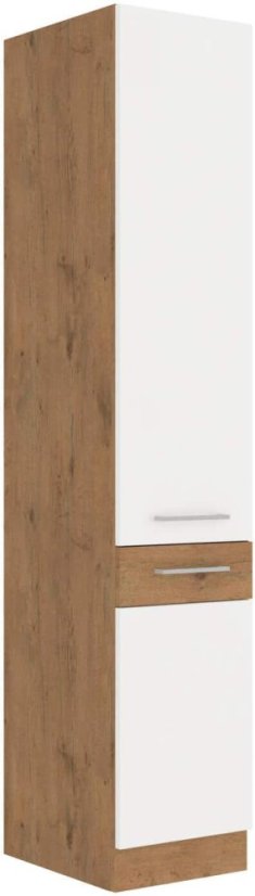 Potravinová skříň, šíře 40 cm - Barva: Bílý lesk