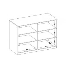 Kancelářský regál, výška 117cm