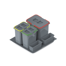 Odpadkový koš na tříděný odpad do skříní 60 cm