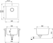 Granitový dřez Aquastone QUADRA 20