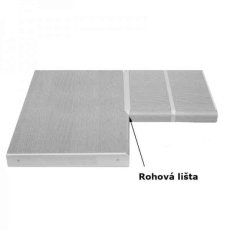 Lišta ke spojení pracovních desek do rohu