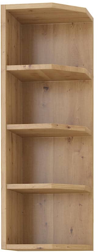 Vysoké 90 cm koncové otevřené police, šíře 30 cm