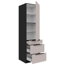 Potravinová skříň se šuplíky, šíře 60 cm