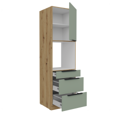 Vysoká skříň na troubu se šuplíky, šíře 60 cm