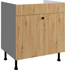 Dřezová skříňka s výsuvem na tříděný odpad, šířka 80 cm