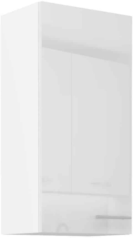 Vysoká 90 cm horní skříň, široká 45 cm - Barva: Bílý lesk