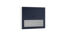 Dvou-výklopná skříň, šíře 80 cm - prosklená