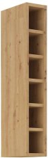 Otevřené police, šíře 15 cm, výška 90 cm