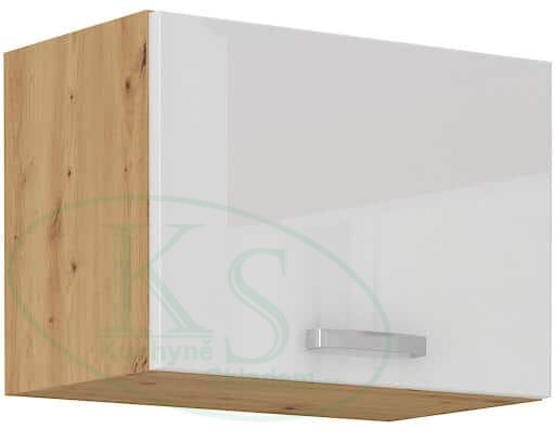 Jedno-výklopná skříň, šíře 50 cm - Barva: Bílý lesk Jedno-výklopná skříň, šíře 50 cm - Barva: Bílý lesk