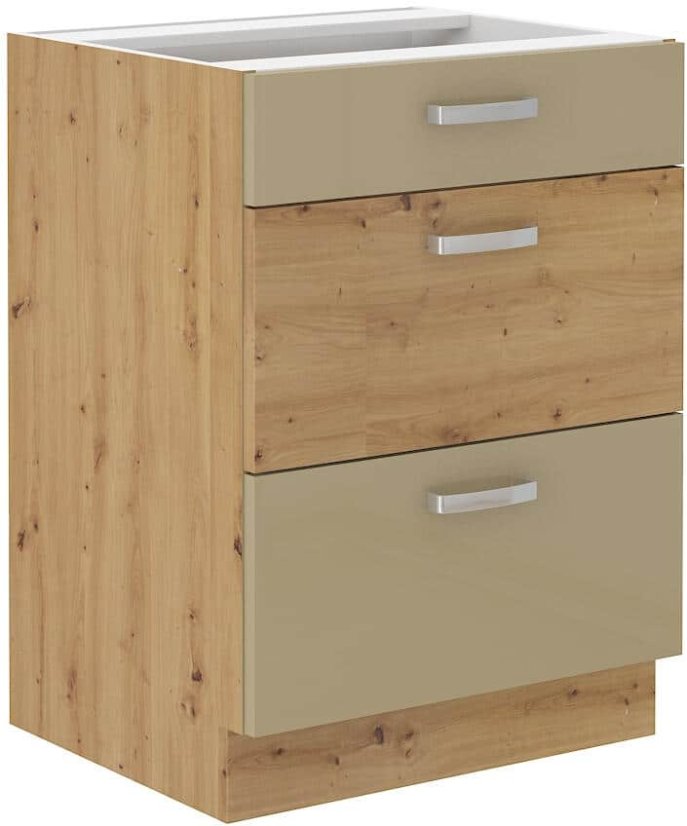 Šuplíky, šíře 60 cm - Barva: Cappuccino lesk