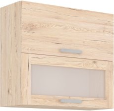 Dvouvýklopná skříň, šíře 80 cm - prosklená
