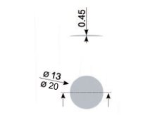 Krytka nalepovací 13mm