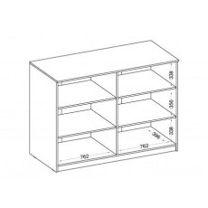 Kancelářský regál, výška 118cm