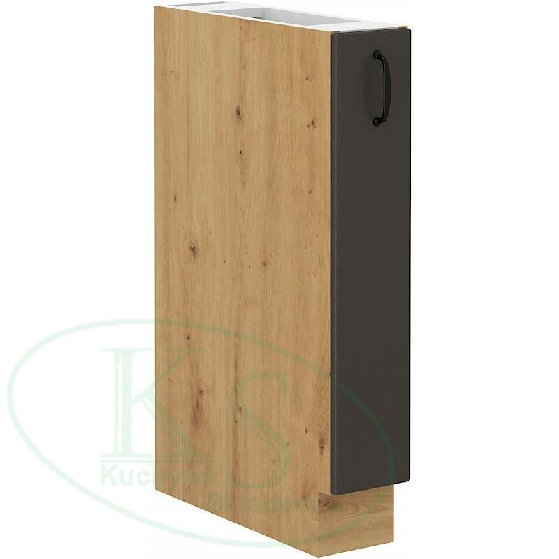 Drátěný výsuv, šíře 15 cm - Korpus: Dub artisan, Dvířka: Grafit