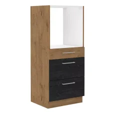 Polovysoká skříňka na troubu se šuplíky, šíře 60 cm