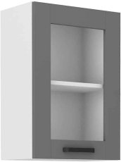 Jednokřídlá skříň, šíře 40 cm - prosklená