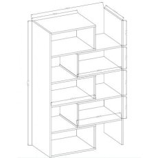 Regál s nastavitelnou šířkou, výška 188 cm