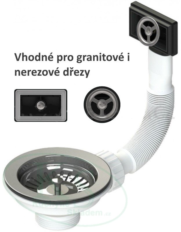 3,5 výpust s univerzálním přepadem