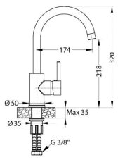 Baterie Alveus ESTERA černá lesklá
