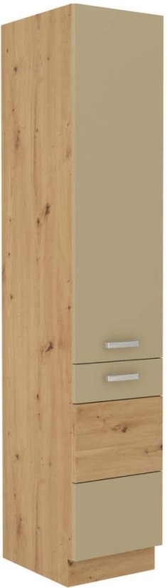 Vysoká potravinová skříň, šíře 40 cm - Barva: Cappuccino lesk