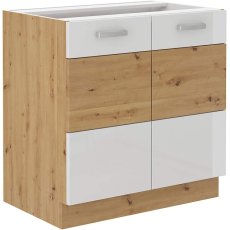 Dvoukřídlá skříň s policí, šíře 80 cm