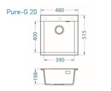Granitový dřez Alveus PURE-G 20