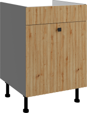 Dřezová skříňka na tříděný odpad, šířka 60 cm