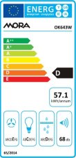Odsavač par komínový MORA OK 643 W / OK 643 X