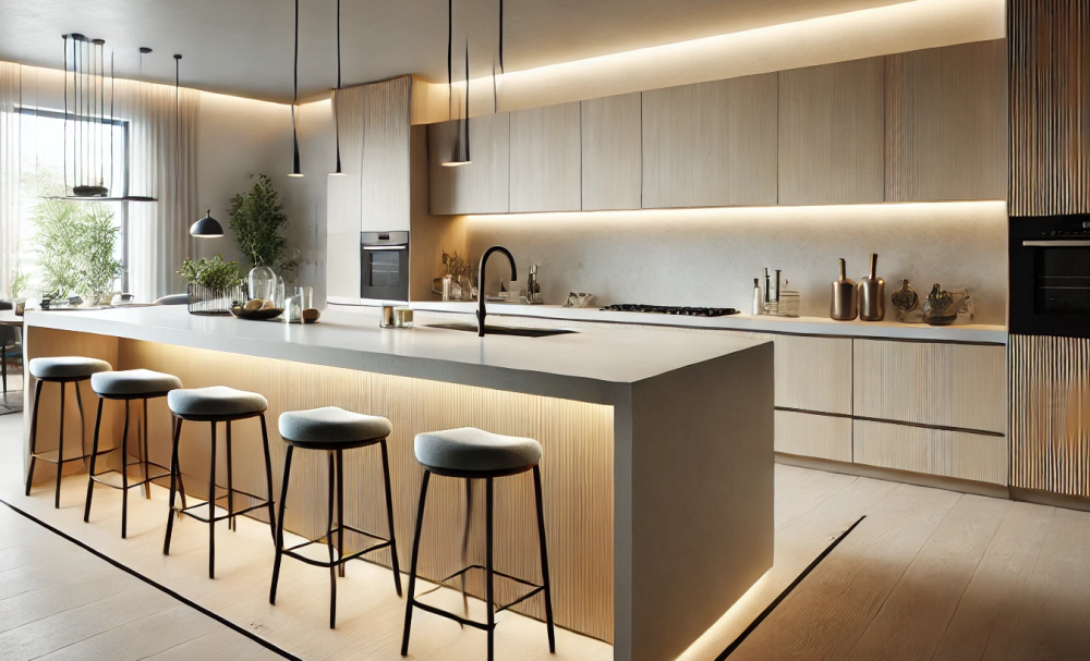 Pracovní desky o síle 2,8 cm a hloubce až 120 cm - Délka - 280 cm