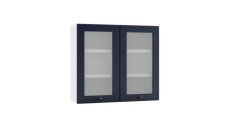 Dvoukřídlá skříň, široká 80 cm - prosklená