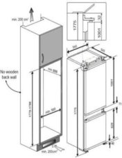 Vestavná chladnička kombinovaná BEKO BCHA275E4SN