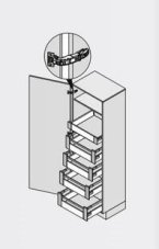 Vnitřní zásuvky do potravinové skříně, šíře 60cm