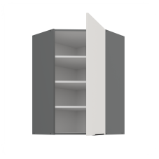 Rohová skříň 45°, vysoká 90 cm
