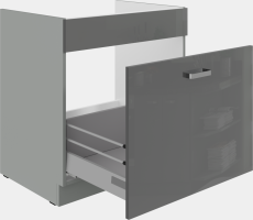 Dřezová skříňka s výsuvem na tříděný odpad, šířka 80 cm