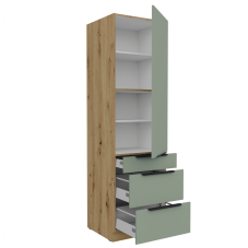 Potravinová skříň se šuplíky, šíře 60 cm