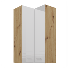 Vysoká rohová skříň 90°, výška 108 cm