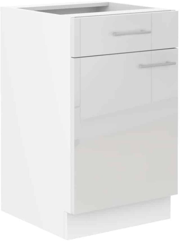 Spodní jednokřídlá skříň se šuplíkem, široká 50 cm