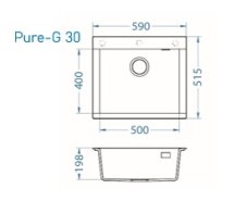 Granitový dřez Alveus PURE-G 30