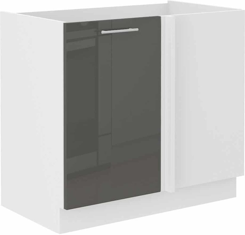 Spodní rohová skříňka - Barva: Šedý lesk