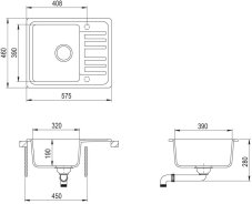 Granitový dřez Aquastone GALA 30