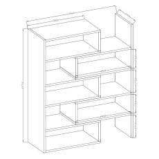 Regál s nastavitelnou šířkou, výška 138cm