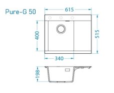 Granitový dřez Alveus PURE-G 50