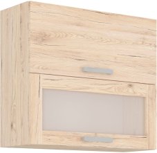 Dvouvýklopná skříň, šíře 80 cm - prosklená