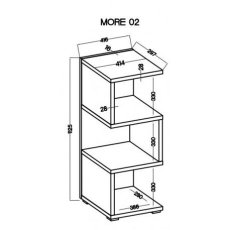 Úzká knihovna, výška 112cm