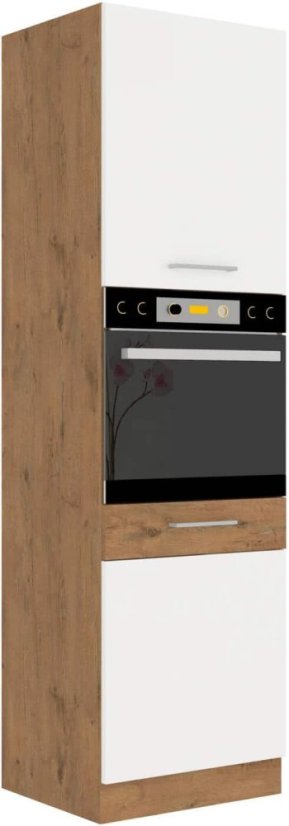 Skříň na vestavěnou troubu, šíře 60 cm - Barva: Bílý lesk