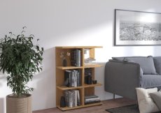 Masivní knihovna, výška 112cm