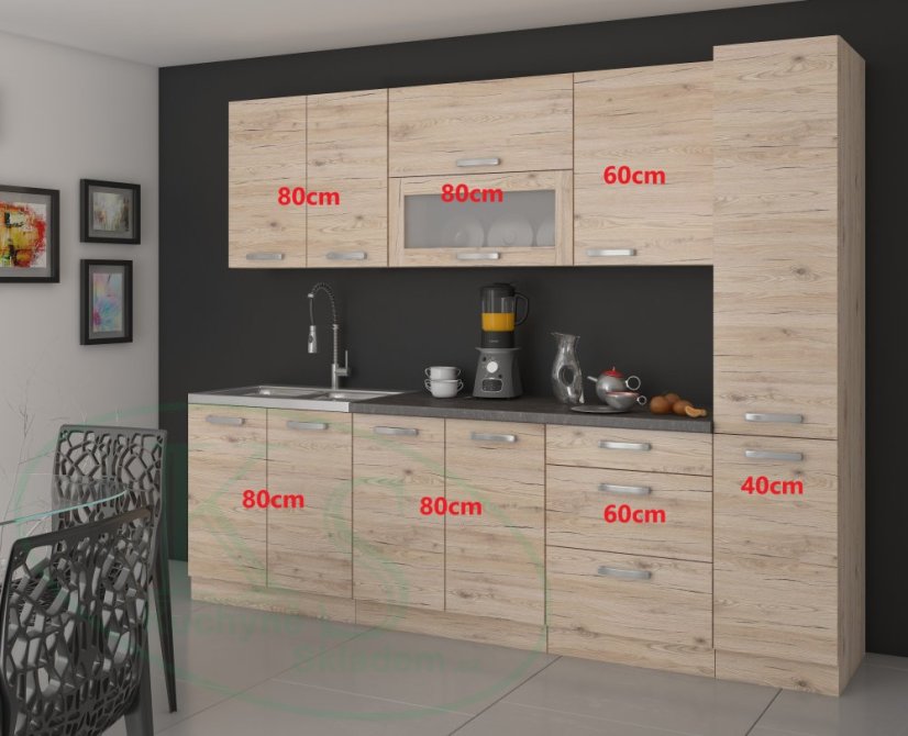 BETANI č.1 - 260cm - Složení skříňky z krabic: NE